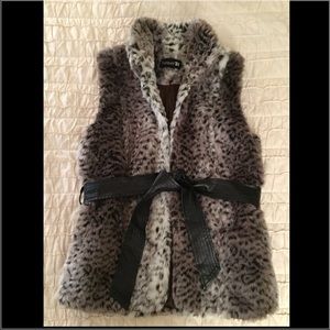Faux Fur Vest with belt