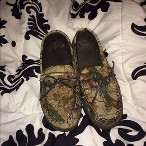 Camo moccasins