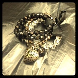 Stretchy three layered bracelet