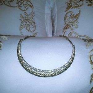 Gold color cresent shape necklace
