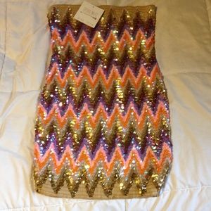 Chevron sequin dress (M/L)