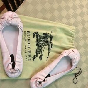 Girls burberry flats