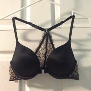 Victoria's Secret leopard push-up racerback bra