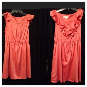 Silk peach dress