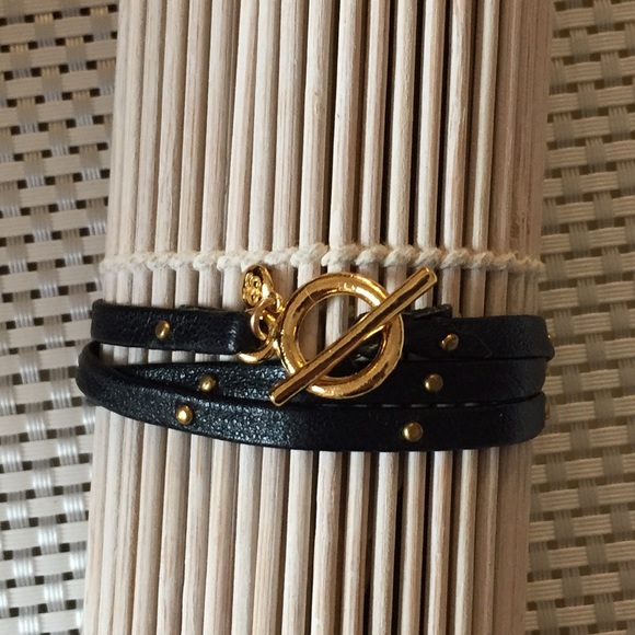 Gorjana Jewelry - Gorjana Graham Black Leather Triple Wrap Bracelet