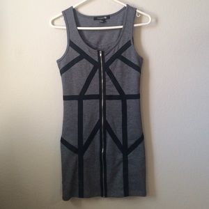 Super cute fitted grey/black dress