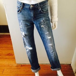 Dolce & Gabbana Distressed Mid Rise Jeans