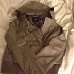 Jack BB Dakota faux leather hooded jacket