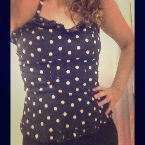 Polka Dot Retro Halter Top