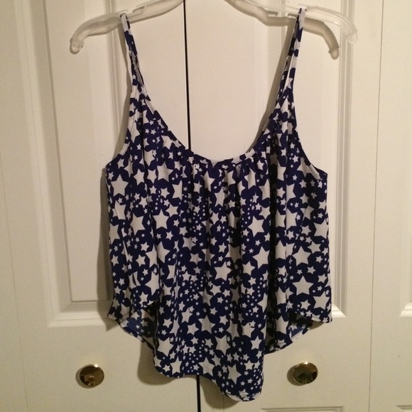 Rue21 Tops - Blue and White Stars Crop Top