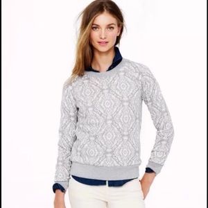 J Crew gray medallion sweater