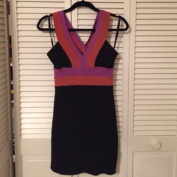 Black stretchy cocktail dress