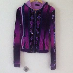 Versace Reversible Velour Hoodie Track Jacket