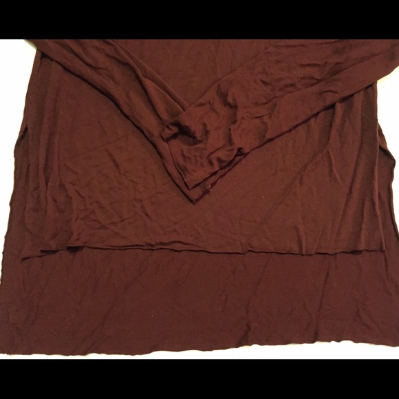 FREE SHIPPING-Maroon Zara top, long sleeved - Picture 2 of 3