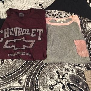 Sequin tee and Chevy shirt bundle!