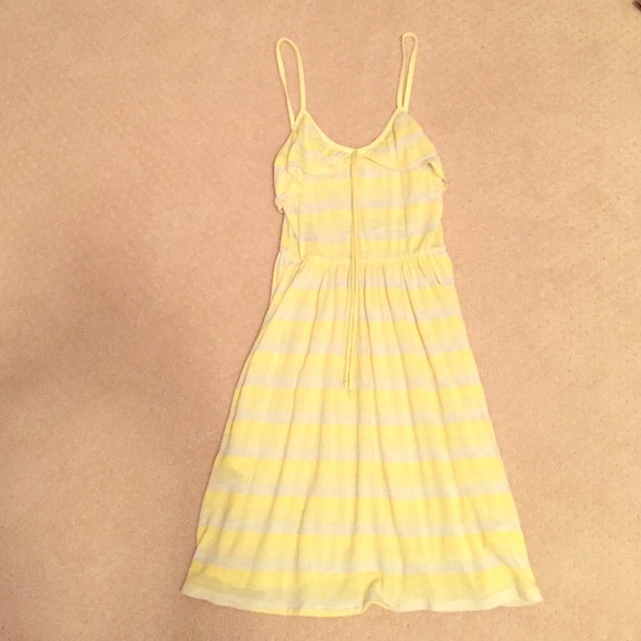 Kirra yellow and grey striped dress