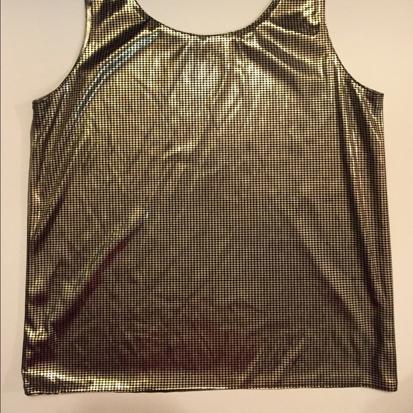 FREE SHIPPING-Gold & black reversible top - Picture 3 of 4