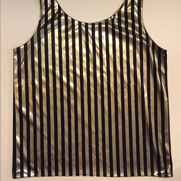 FREE SHIPPING-Gold & black reversible top - Picture 4 of 4