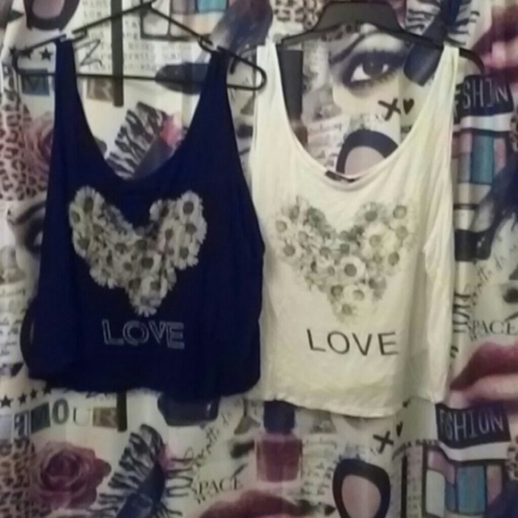 2 sunflower crop tops