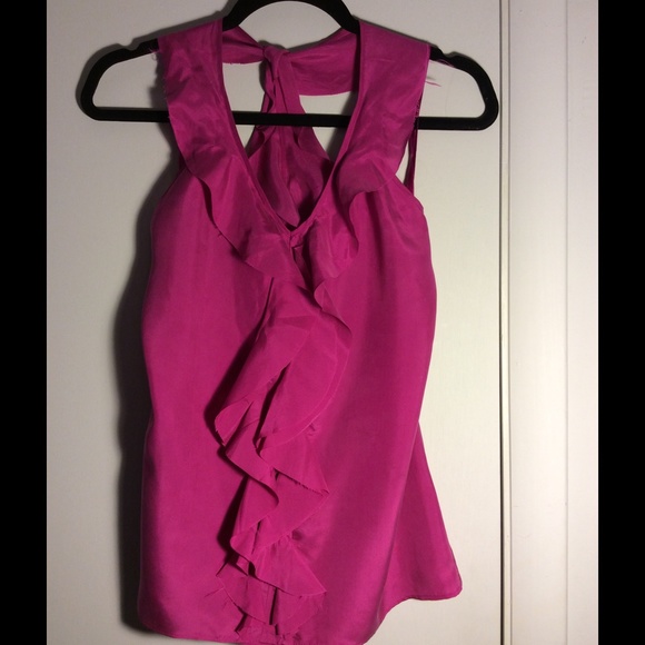 Banana Republic Ruffle Top- 100% Silk!