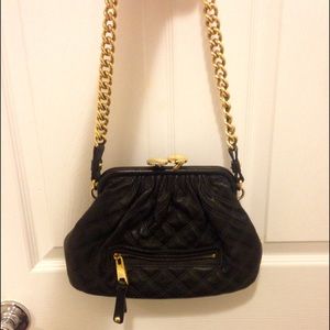 MAKE OFFER Marc Jacobs Black Leather Quilted Purse