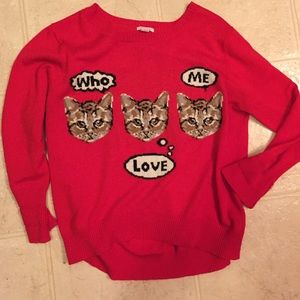Red Kitten Light Sweater