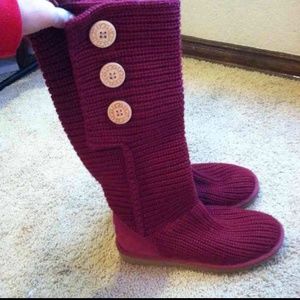 authentic burgundy cardy uggs