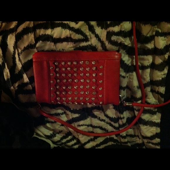 Rustic coutures red diamond purse