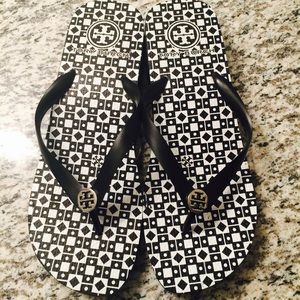 Tory Burch wedge flip flops