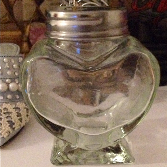 Glass heart shaped holder