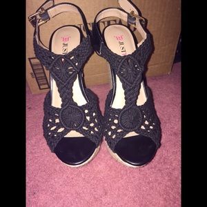 Black wedges from JustFab!