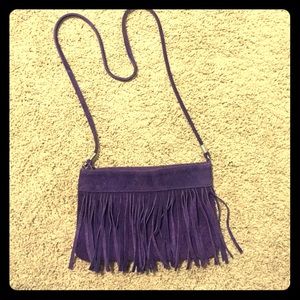 Purple Fringe Purse