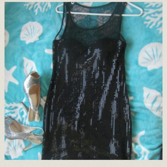 Sold!!!Black sequin dress NWOT!! - Picture 2 of 4