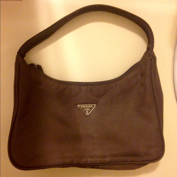 Brown Mini PRADA Nylon Handbag