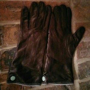 Cashmere lined leather gloves
