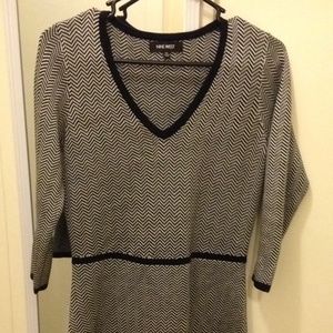 Black and White Sweater Dress