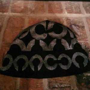 Black and sparkly Coach hat