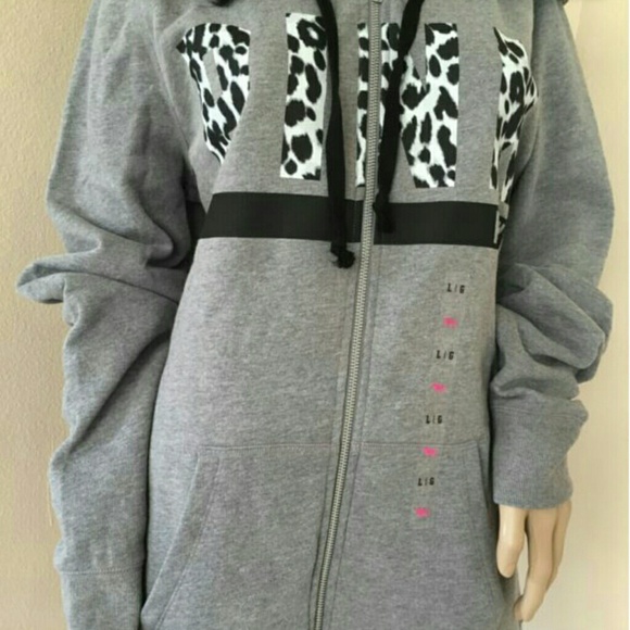 Pink sweat hoodie with Leaporad print PINK LOGO - Picture 1 of 4