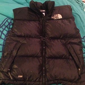 Women's North Face 700 down vest - Black M Medium