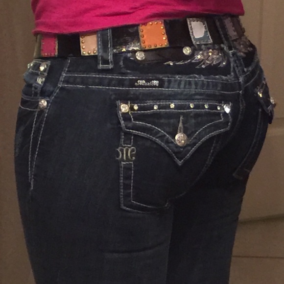 Miss Me bootcut jeans with angel wings & bling - Picture 2 of 4