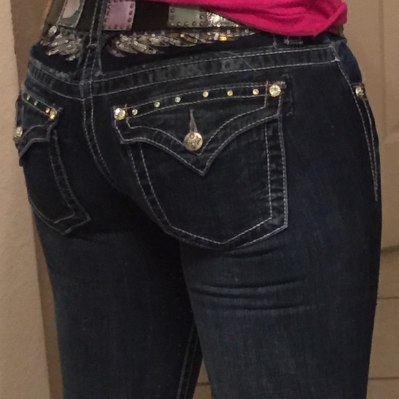 Miss Me bootcut jeans with angel wings & bling - Picture 4 of 4