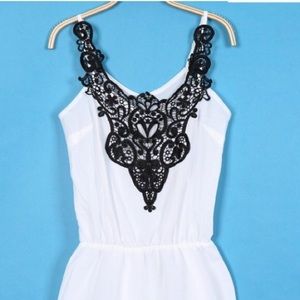 Stunning Black & White Lace Dress