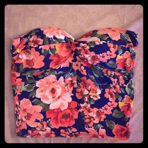 💙💗Payhalf Flower Print Tube Top💗💙
