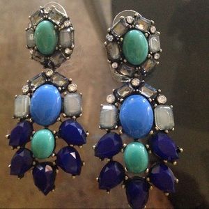 Fashion Women Vintage  Blue Bubble Bib