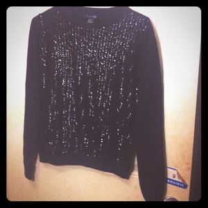 Black sweater with sequins