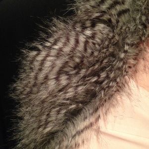 Black furry neck shaw