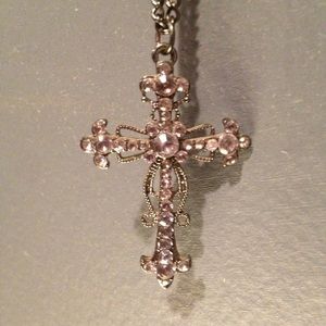 Long cross necklace