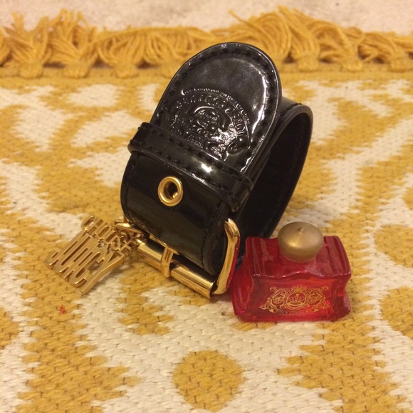 Juicy Couture belt buckle bracelet and perfume