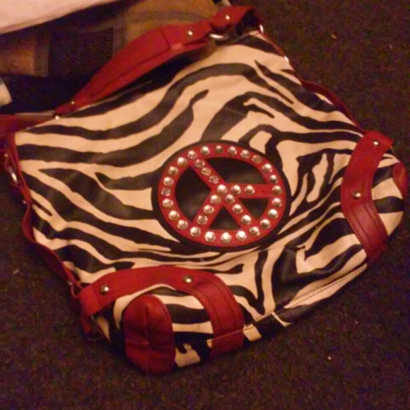 Zebra Peace Purse - Picture 1 of 1