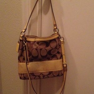 Authentic yellow Coach bag